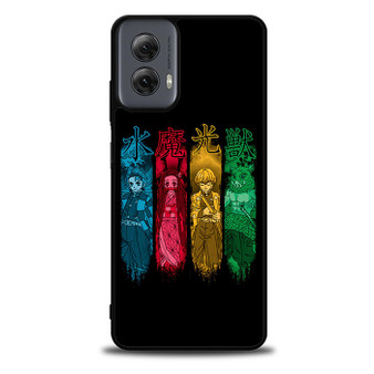 Kimetsu No Yaiba in Neon Art Motorola Moto G Power 5G 2024/ Moto G Power 5G 2025 Case