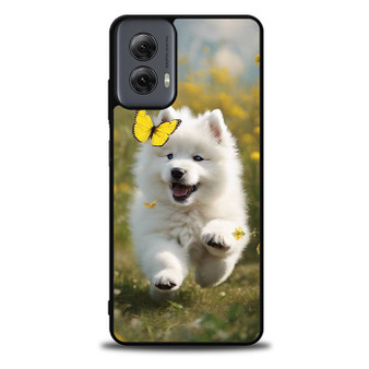 Cute puppy catching butterfly Motorola Moto G Power 5G 2024/ Moto G Power 5G 2025 Case