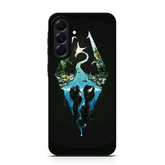Skyrim Logo in Nature Samsung Galaxy A56 Case