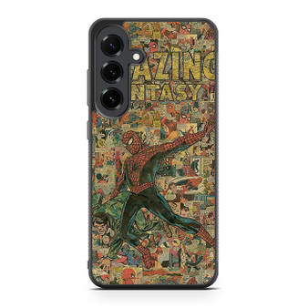 Amazing Spiderman Comic Pattern Samsung Galaxy S25 FE Case