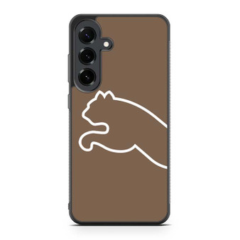brown puma half logo Samsung Galaxy S25 FE Case