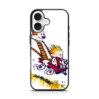 Calvin and Hobbes Riding Imagination Car iPhone 17 Case