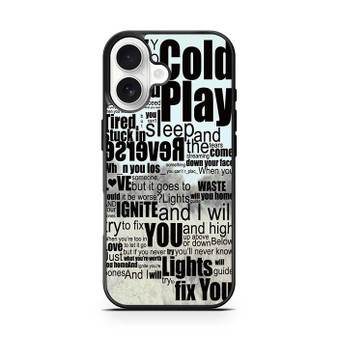 Coldplay Lyrics Fix You iPhone 17 Case