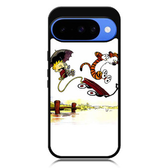 Calvin and Hobbes Playing Together Google Pixel 10 Case