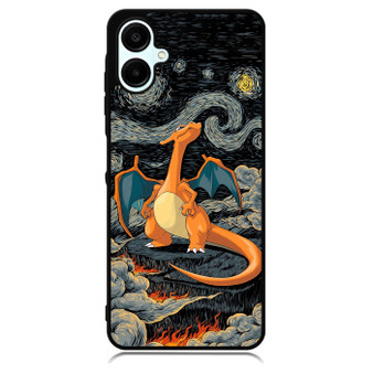 Charizard Inferno Beneath the Starry Night Pokemon Samsung Galaxy A06 Case