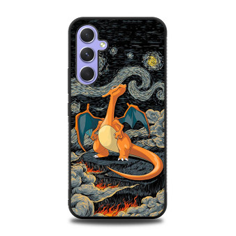 Charizard Inferno Beneath the Starry Night Pokemon Samsung Galaxy A54 Case