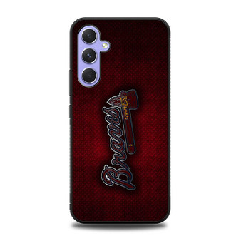 Atlanta Braves Red Metal Style Samsung Galaxy A54 5G Case