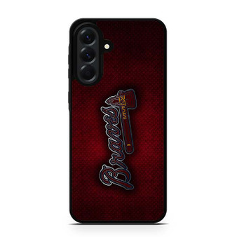 Atlanta Braves Red Metal Style Samsung Galaxy A56 Case