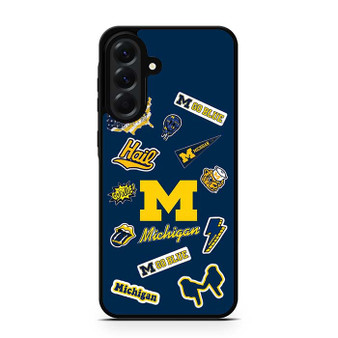 Michigan Wolverines themed decals Samsung Galaxy A56 Case