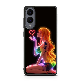One Piece Series Nami Neon Art Samsung Galaxy S25 Edge Case