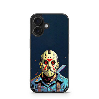 Friday the 13th Jason Voorhees Pixel Art iPhone 16 Series Case