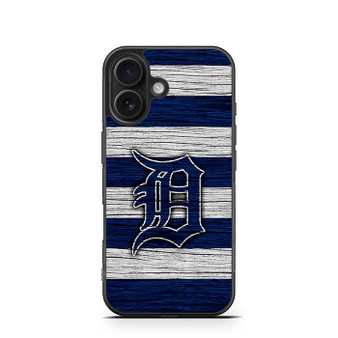 Detroit Tigers Wooden Style iPhone 16 Series Case