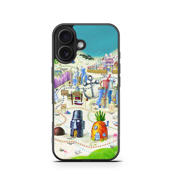 Spongebob Squarepants Maps iPhone 16 Series Case
