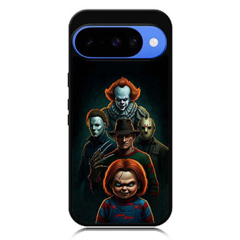 Pennywise Micheal Myers Jason Voorhees and Chucky Google Pixel 10 Series Case
