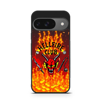 Stranger Things Hellfire Club on Fire Google Pixel 9 Series Case