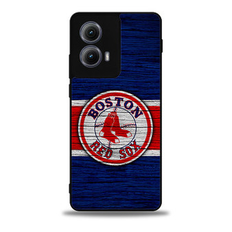 Boston Red Sox Wooden Style Moto Edge Case