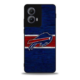 Buffalo Bills Wooden Style Moto Edge Case