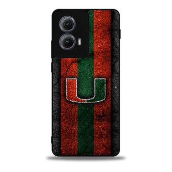 Miami Hurricanes  Asphalt Style Moto Edge Case