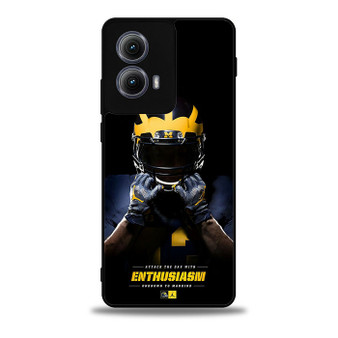 Michigan Wolverines Enthusiasm Moto Edge Case