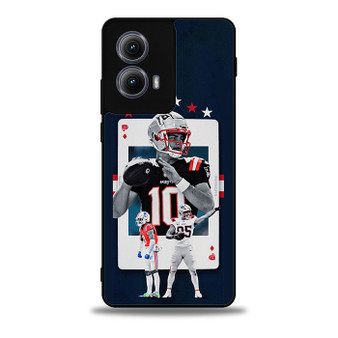 New England Patriots Mac Jones Moto Edge Case