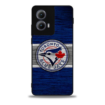 Toronto Blue Jays Wooden Style Moto Edge Case