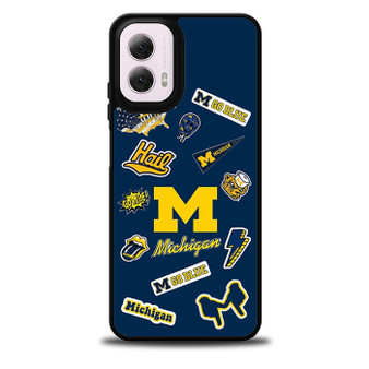 Michigan Wolverines themed decals Moto G 5G Case