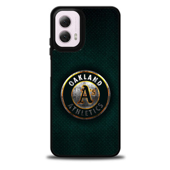 Oakland Athletics Green metal Moto G 5G Case
