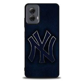 New York Yankees Blue metal Moto G Power Case