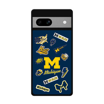 Michigan Wolverines themed decals Google Pixel 7/ Pixel 7 Pro/ Pixel 7a Case