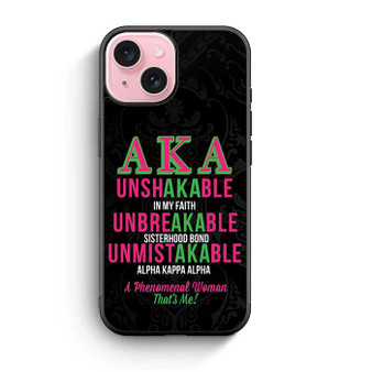 Alpha Kappa Alpha Unshakable iPhone 15 Series Case