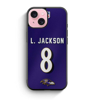 Baltimore Ravens Lamar Jackson Ravens Pride iPhone 15 Series Case