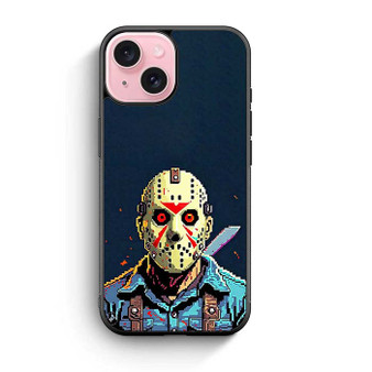 Friday the 13th Jason Voorhees Pixel Art iPhone 15 Series Case