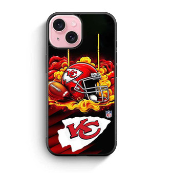 KC chiefs On Fire iPhone 15 Series Case