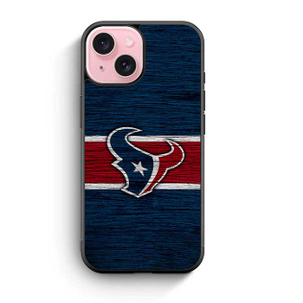 Houston Texans Wooden Style iPhone 15 Series Case
