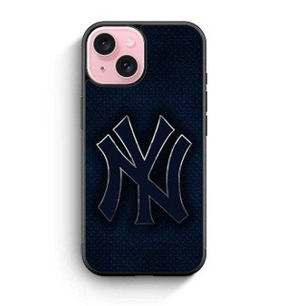 New York Yankees Blue metal iPhone 15 Series Case