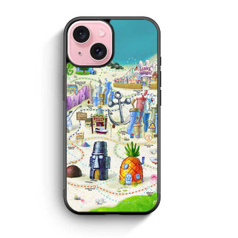 Spongebob Squarepants Maps iPhone 15 Series Case