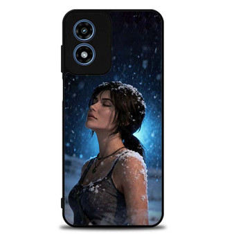 Tomb Rider Lara Croft in Snow Motorola Moto G Play 2024 Case