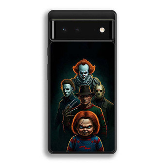 Pennywise Micheal Myers Jason Voorhees and Chucky Google Pixel 6/ Google Pixel 6a/ Google Pixel 6 Pro Case