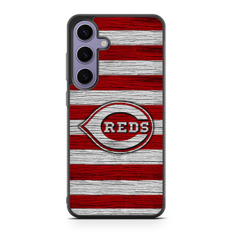 Cincinnati Reds Wooden Style Samsung Galaxy S24 Series Case