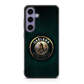 Oakland Athletics Green metal Samsung Galaxy S25 Series Case