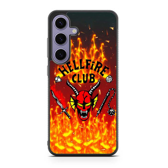 Stranger Things Hellfire Club on Fire Samsung Galaxy S25 Series Case