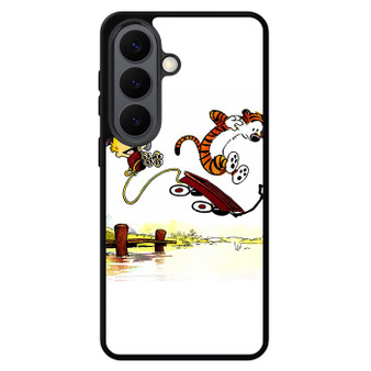 Calvin and Hobbes Playing Together Samsung Galaxy S26 Case