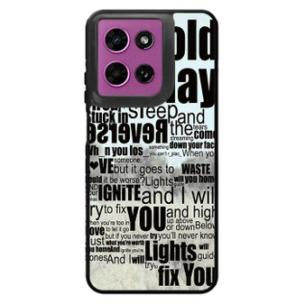 Coldplay Lyrics Fix You Motorola Moto G 2026 Case