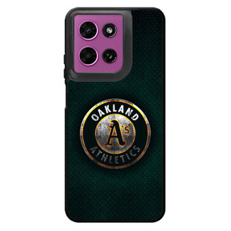 Oakland Athletics Green metal Motorola Moto G 2026 Case