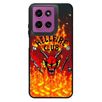 Stranger Things Hellfire Club on Fire Motorola Moto G 2026 Case
