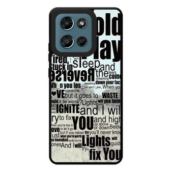Coldplay Lyrics Fix You Motorola Moto G Play 2026 Case