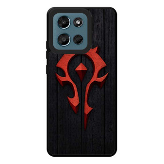 Warcraft With Wooden Pattern Background Motorola Moto G Play 2026 Case