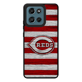 Cincinnati Reds Wooden Style Motorola Moto G Play 2026 Case