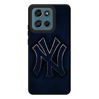 New York Yankees Blue metal Motorola Moto G Play 2026 Case