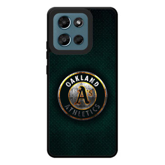 Oakland Athletics Green metal Motorola Moto G Play 2026 Case